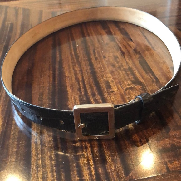 Calvin Klein Italian alligator calfskin belt. - Picture 1 of 7